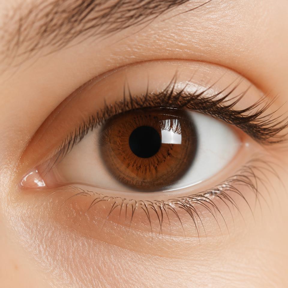 A natural eye before lash extensions