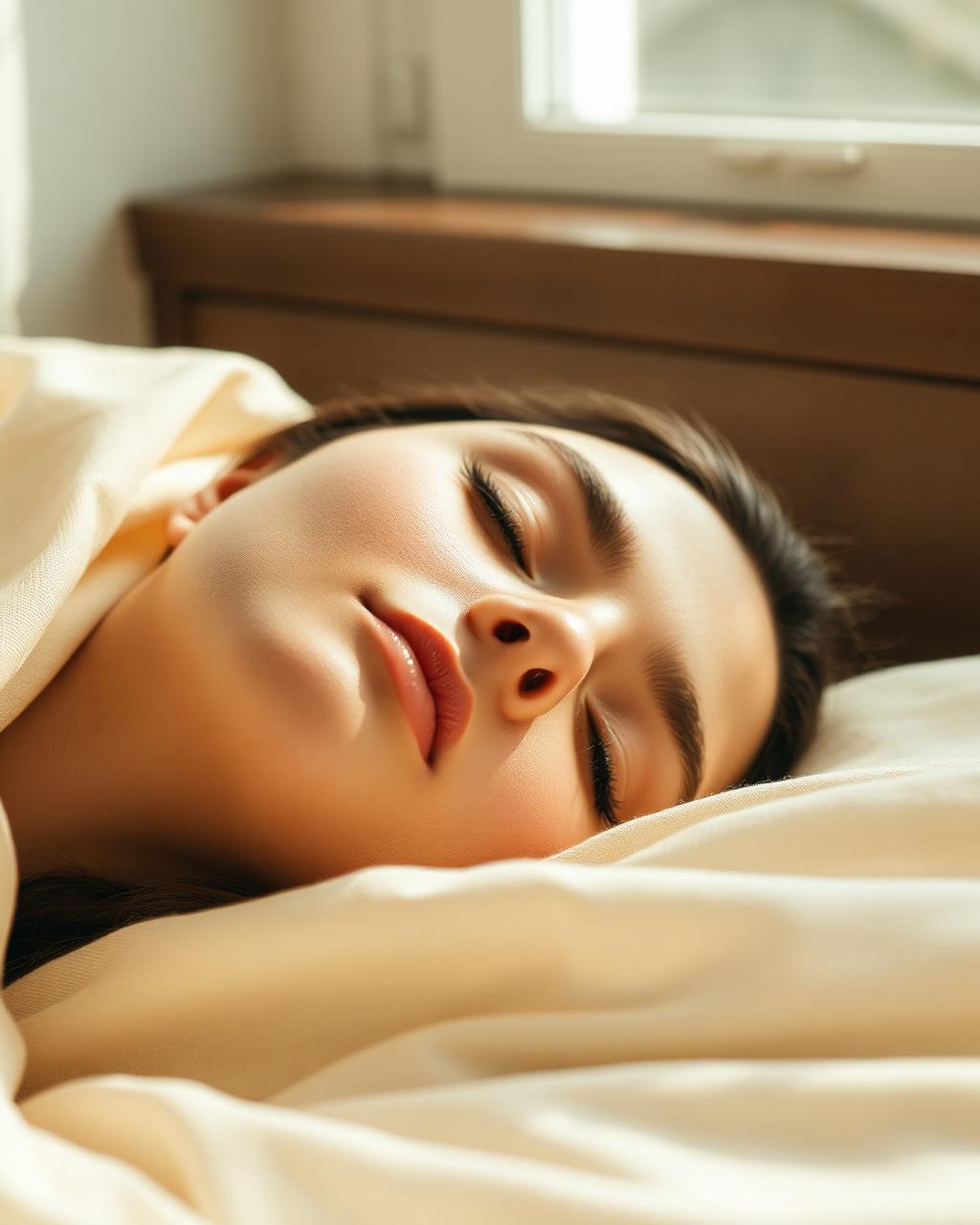 A serene client resting during a bespoke lash appointment